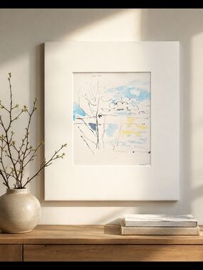 Peter Sabat Original Watercolor Skies Over St. John River Canadian Art